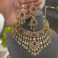 Mehak moissanite polki set .