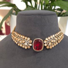 Rashi moissanite polki set