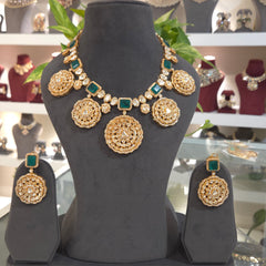 Mukta moissanite polki set
