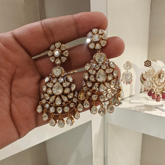 Aks Moissanite chaandbali