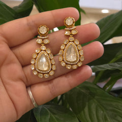Radha Moissanite Polki danglers
