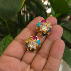 Manjula small moissanite studs