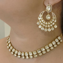 Vaishanvi moissanite polki set