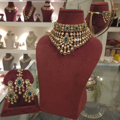 Mehak moissanite polki set .