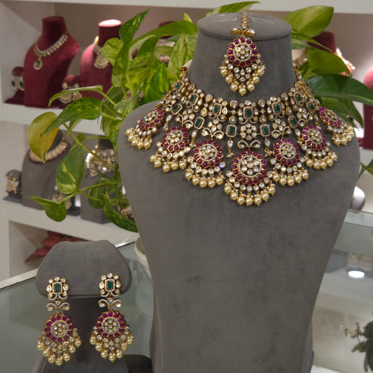 Suparna polki necklace set