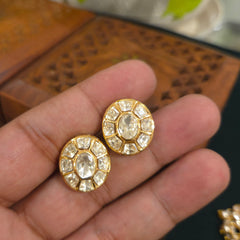 Neena moissanite polki studs