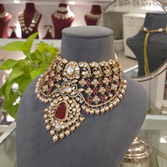 Amaanat polki choker set