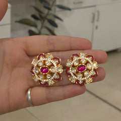 Taran Moissanite polki studs