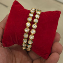 Anu kundan polki bangles