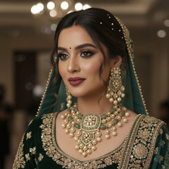 Anusha moissanite statment necklace set