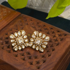 Chitra moissanite polki studs