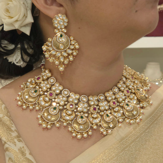 Megha Antique polki set