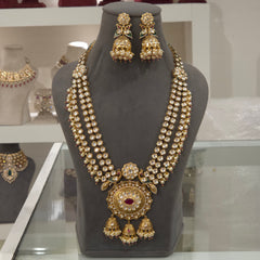 Revathi kundan polki antique set