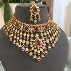 Mehak moissanite polki set .