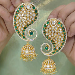 Neesarg moissanite polki Earrcuffs