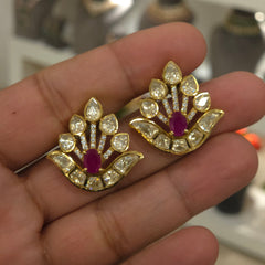 Vashi moissanite polki studs