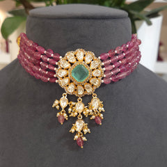 Raaga moissanite polki choker set