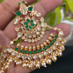 Manjula moissanite polki chaandbali
