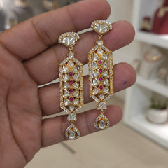 Naaz moissanite polki earrings
