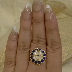 Mahi moissanite polki ring