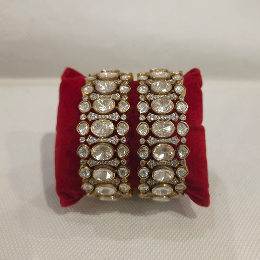 Megha moissanite polki bangle