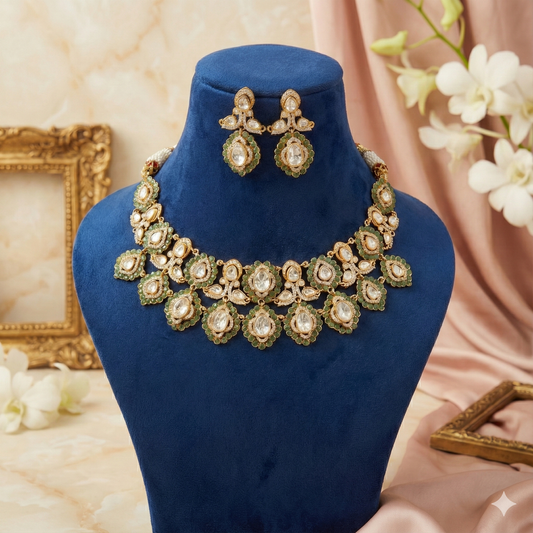 Malisha moissanite polki set