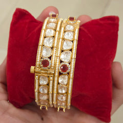 Azma moissanite polki bangles