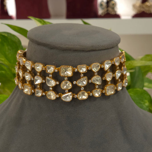 Jasmine moissanite polki set