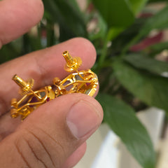 Manjula small moissanite studs