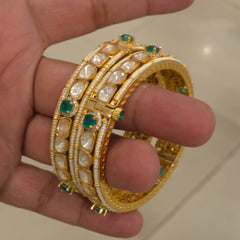 Zaid moissanite polki bangles