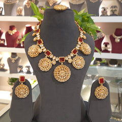 Mukta moissanite polki set