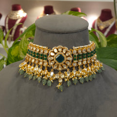 Heena moissanite polki choker set