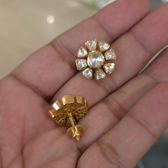 Miya moissanite polki studs