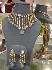 Agni moissanite polki necklace