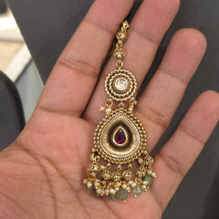 Jhanvi antique golden set