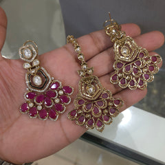 Sabrina polki necklace set