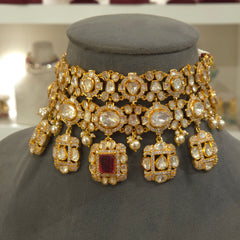 Arpana moissanite polki choker
