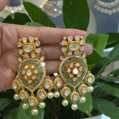 Zenith statement moissanite polki earings
