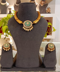 Raha moissanite polki set