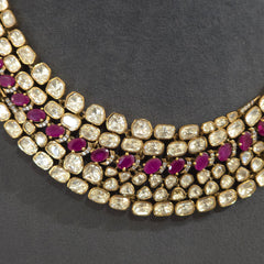 Amritaa Mossanite Polki set