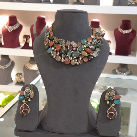 Maya designer neckline set