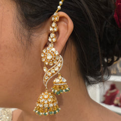 Gunjan moissanite polki jhumka