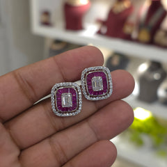 Claire cz coloured studs