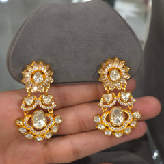 Shina noissanite polki necklace set