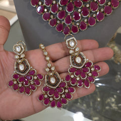 Sabrina polki necklace set