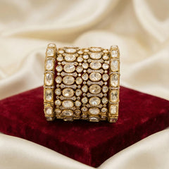 Meghna moissanite polki bangle set