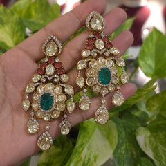 Anuvanshika Mossanite Polki bridal set