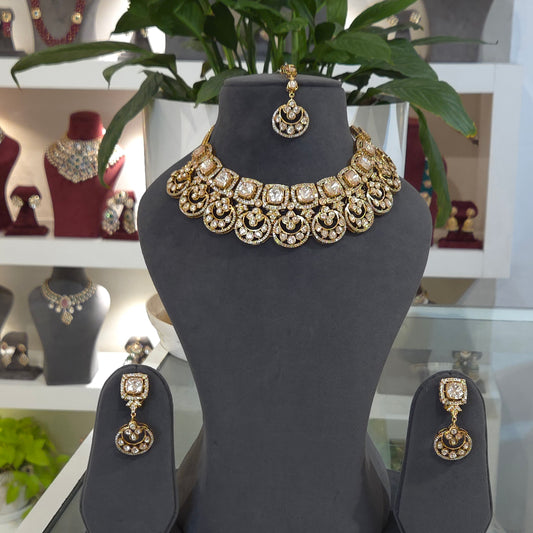 Mirana moissanite polki set