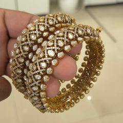 Kangana moissanite polki bangles