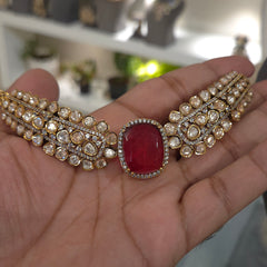 Rashi moissanite polki set